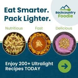 Backcountry Foodie Blog Sidebar Image - Ultralight Recipes Sign Up