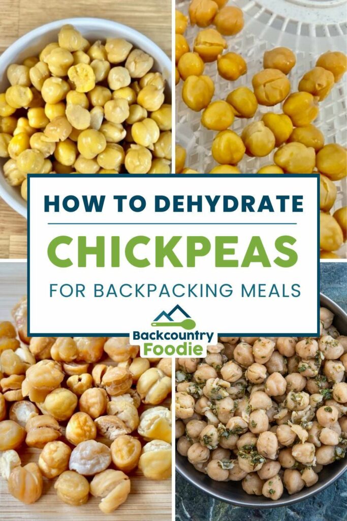 Backcountry Foodie How to Dehydrate Chickpeas pinterest image thumbnail