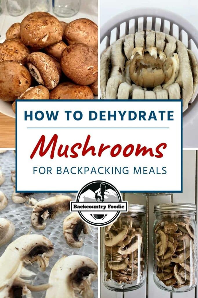 Learn how to safely dehydrate or freeze-dry mushrooms for backpacking meals and enjoy a Veggie Pho Noodle Soup recipe! #howtodehydratemushrooms #howtofreezedrymushrooms #dehydratedmushrooms #backpackingmealideas #howtodehydratefood #backcountryfoodie