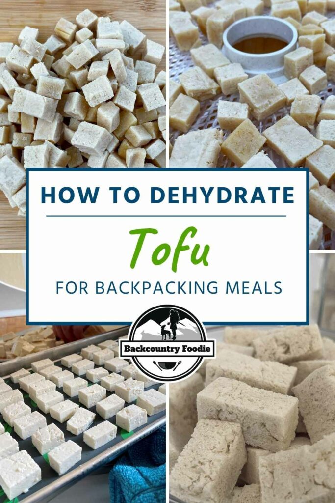 Learn how to boost the protein content of your backpacking meals by dehydrating tofu. You can also enjoy our Veggie Pho Noodle Soup recipe! #howtodehydratetofu #howtofreezedrytofu #dehydratedtofu #backpackingmealideas #howtodehydratefood #backcountryfoodie