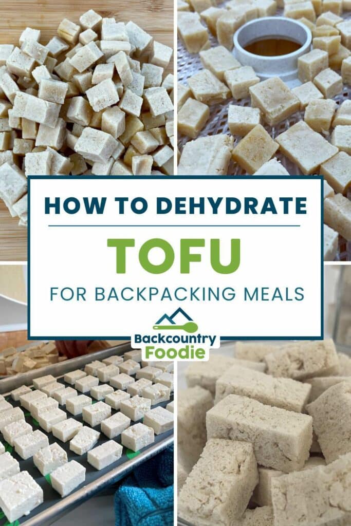 Backcountry Foodie's How to Dehydrate Tofu for Backpacking Meals pinterest thumbnail image