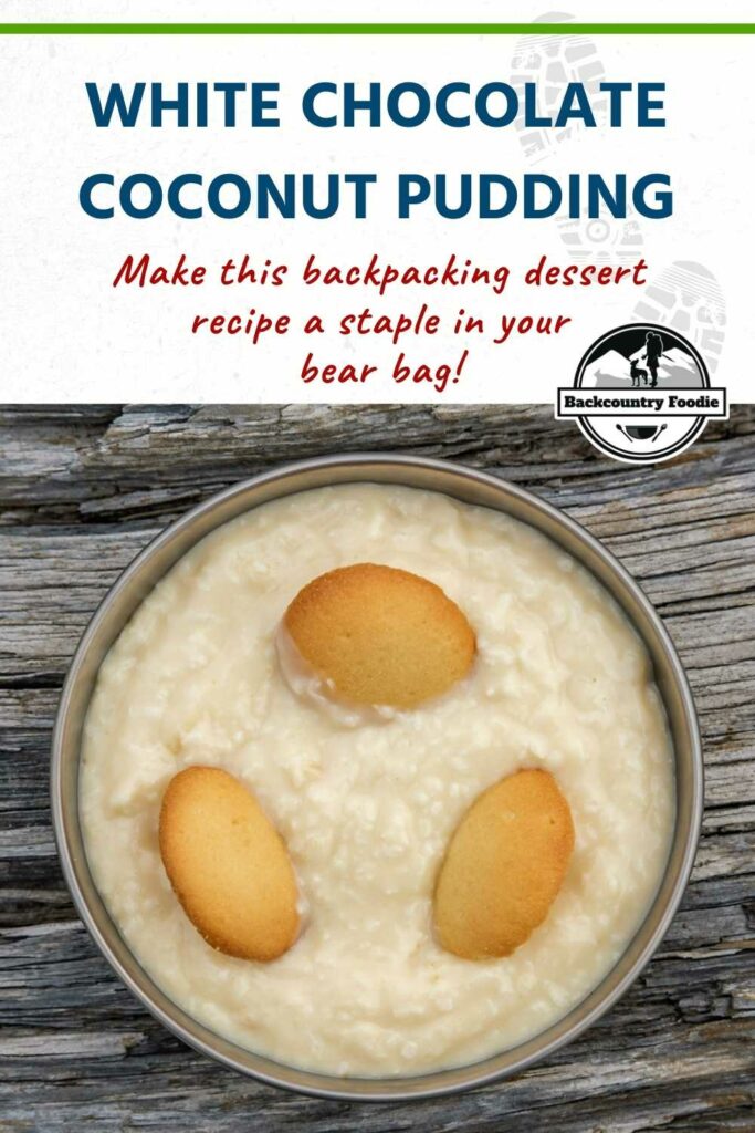 This tasty backpacking dessert recipe requires very little prep and is ready almost instantly! Make this a staple in our bear bag. #backpackingdessertideas #hikingfoodideas #coldsoakhikingfoods #nocookbackpackingmeals #backcountryfoodie