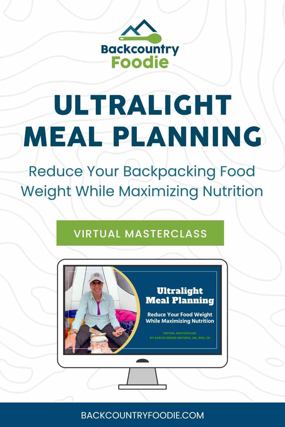 Ultralight Meal Planning virtual masterclass pinterest image