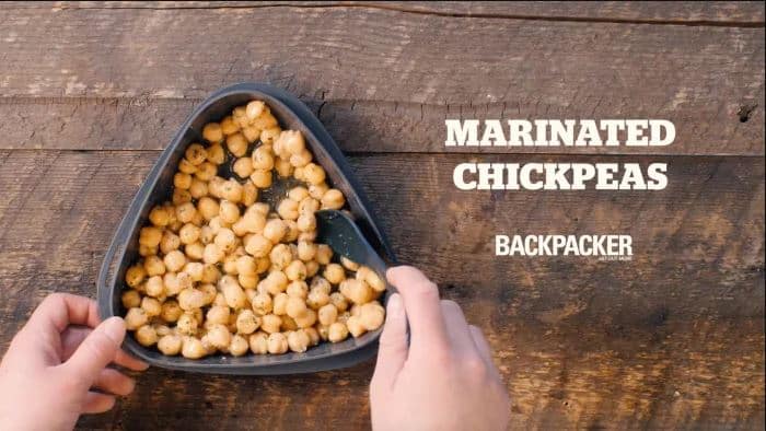 backpacker magazine marinated chickpeas video thumbnail