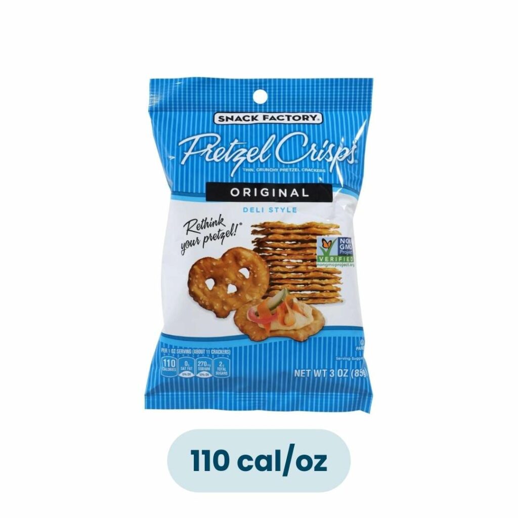 pretzel crisps 3 oz 110 cal oz
